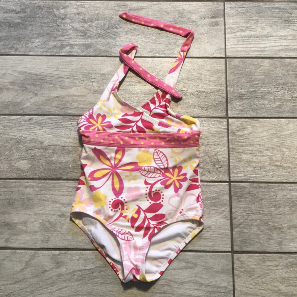 LL Bean girls size 10 swim suit GUC
